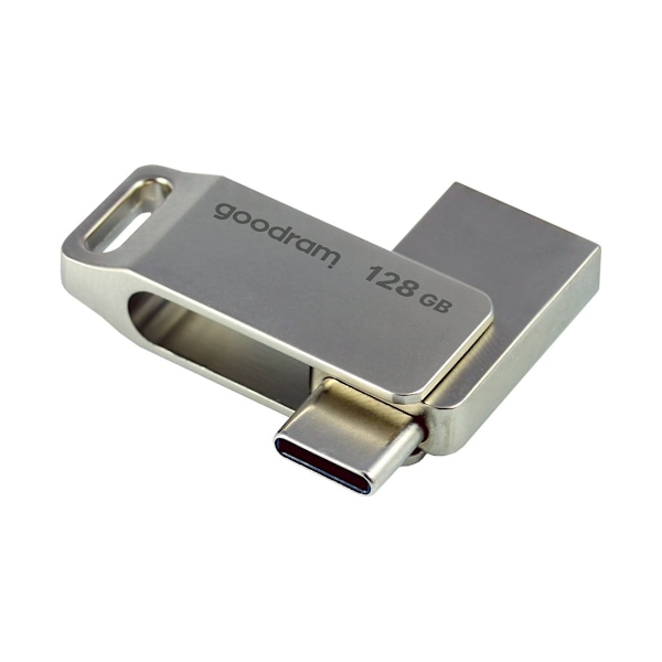 Pendrive 128GB två USB 3.2-kontakter + USB-C OTG ODA3 silver