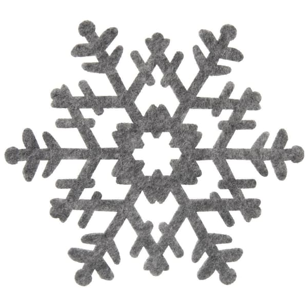 Snöflingeformade underlägg för alla kärl - grå filtset