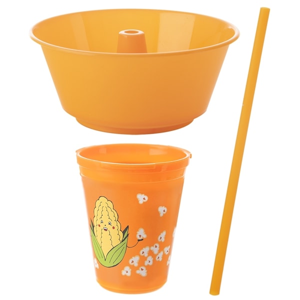 Käytännöllinen muki popcorn-kulholla elokuva-iltoja varten