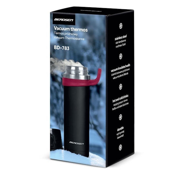 Högkvalitativ vakuumtermos 450 ml BD-783 svart