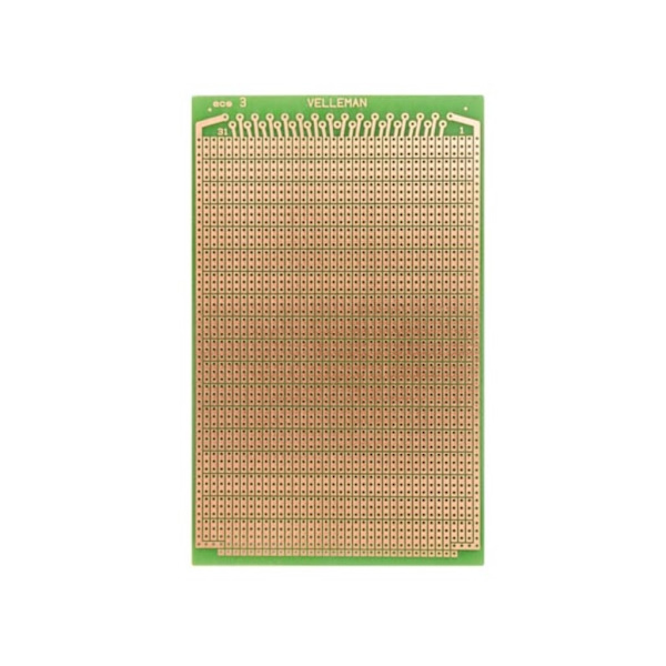 Eurocard 3-reikäinen saari - 100 x 160 mm - Fr4 (1 kpl/bl.)