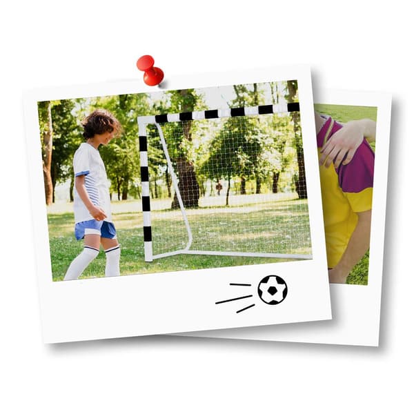 Fodboldmål 180 x 120 x 60 cm, sort/hvid, model NS-464