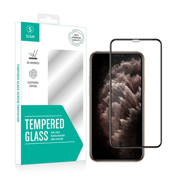SiGN Skärmskydd i härdat glas för iPhone 11 Pro Max & XS Max Full täckning