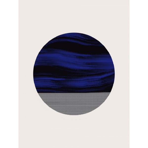 Blue Wavy Sphere - 50x70 cm