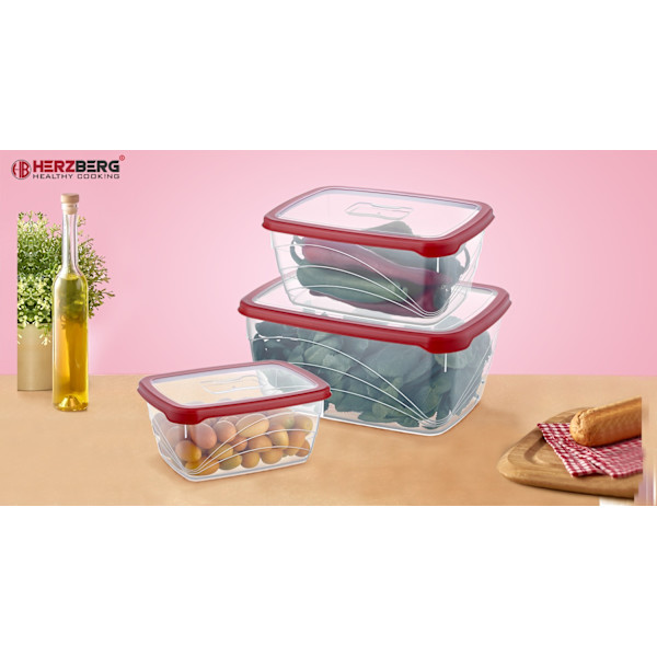 Herzberg 3 dele ekstra dyb Bio Saver Box-sæt elfenben