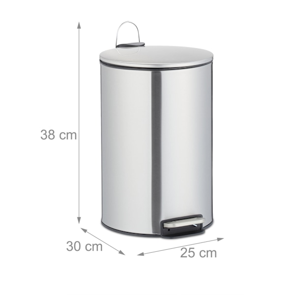 Pedalspand rustfrit stål 12 liter
