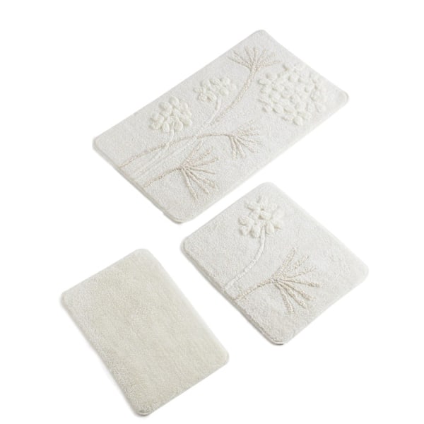 Akryl Badmatta Set (3 delar) Orkide - Ecru