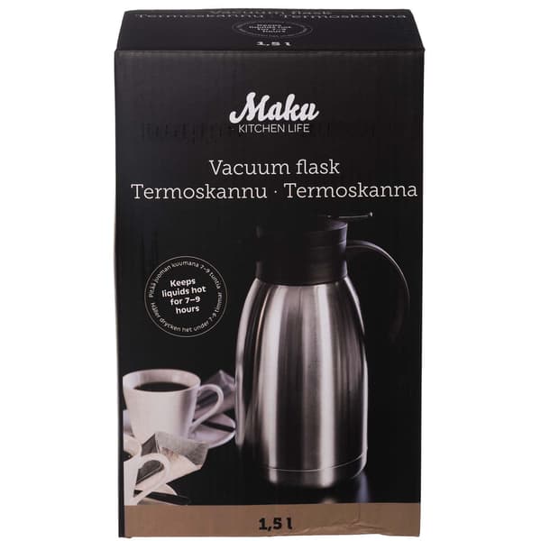 Termokande i rustfrit stål, 1,5 l kapacitet