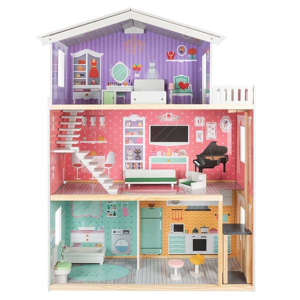 Kruzzel Dockhus Stort Dockhus 114 cm 114 cm