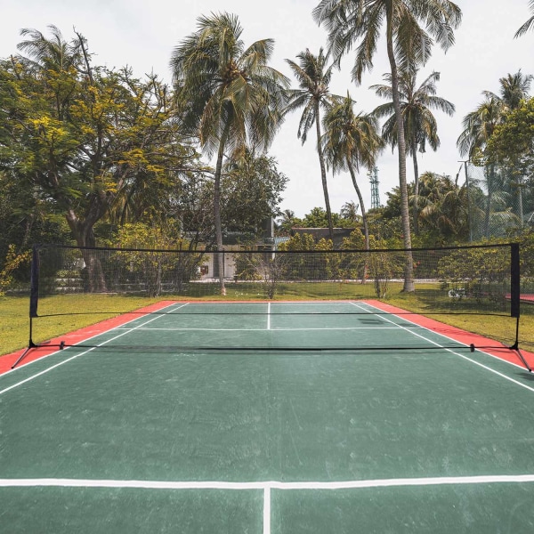 Badmintonnet Volleyball- Og Tennisnet, Bærbart, 2 Højder 94/158Cm, Pe, 400X60Cm