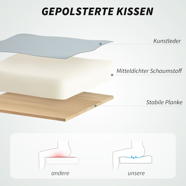 Kontorsstol, ergonomisk skrivbordsstol med vippfunktion, höj- och sänkbar snurrstol med armstöd, datorstol, konstläder, ljusgrå Aosom
