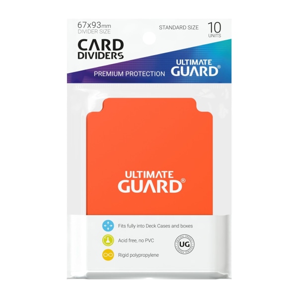 Ultimate Guard Card Dividers Standardstorlek Orange (10)