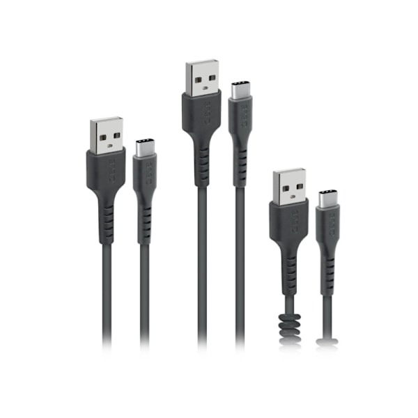 SBS TEKITUSBC3IN1K, 2 m, USB A, USB C, USB 2.0, musta