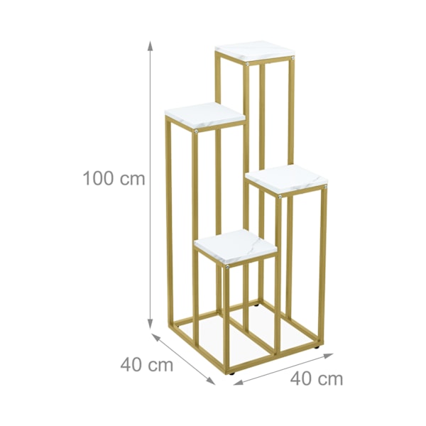 Blomtrappa guld i 4 plan