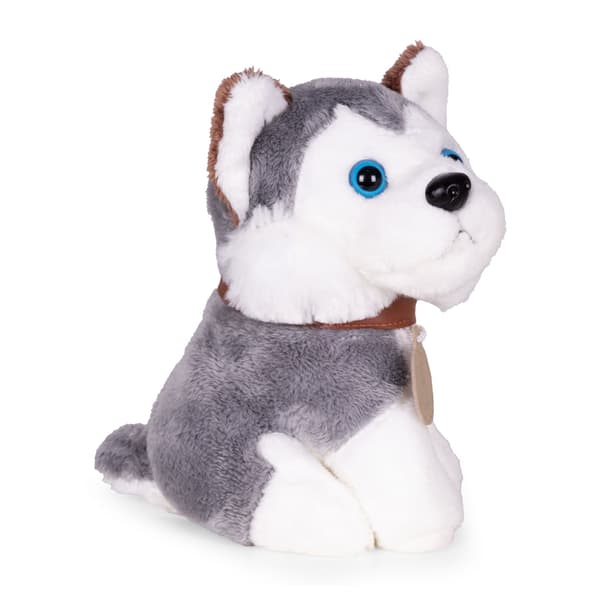Pehmolelu Husky laukulla ja harjalla lapsille 3+