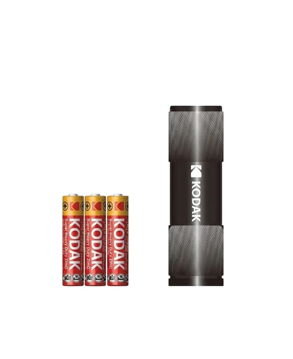 9-LED lommelygte i sort metalhus