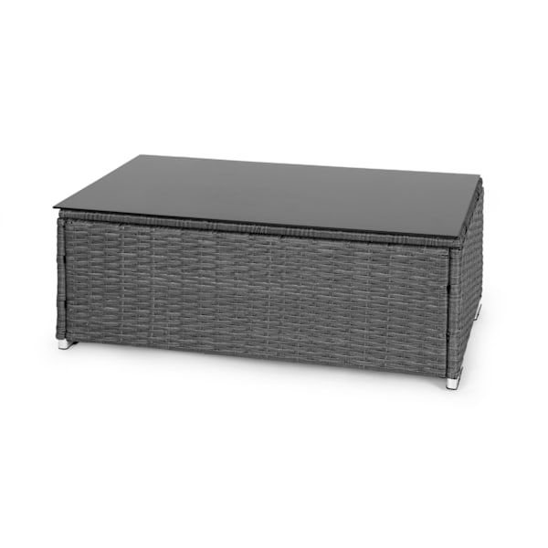 Havemøbelsæt med rattanlignende finish – Modulær hjørnesofa og bordgrå MultiGarden