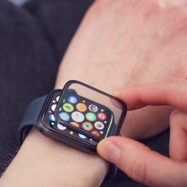 Hybridi suojalasi Apple Watch 4/5/6/SE 44mm Watch Glass mustalle