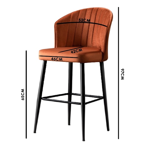 Barstolsset (2 delar) Rubi - Gul