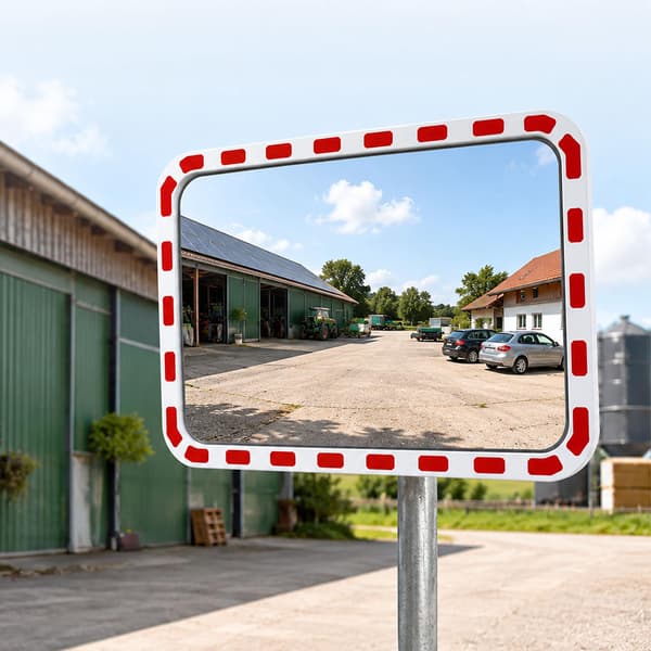 Konvex trafikspegel 40x60 cm – Splittersäker, väderbeständig
