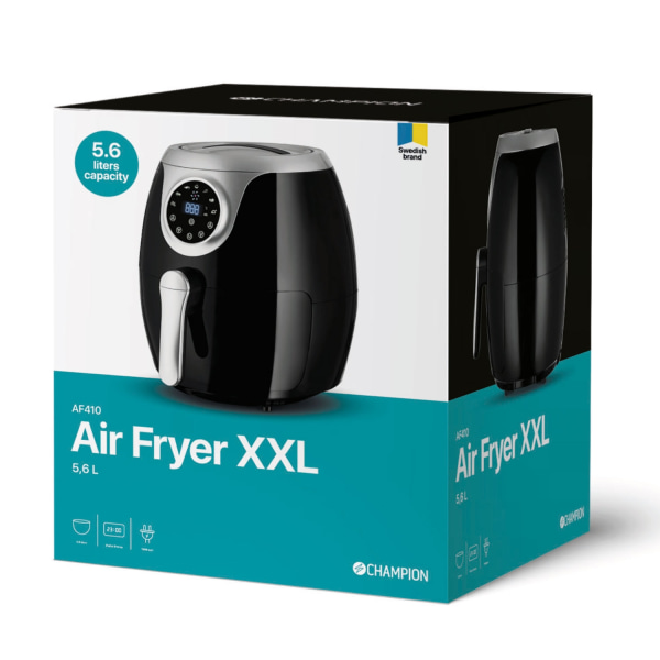 Air Fryer XXL 5,6L 1800W AF410 Sort/Sølv