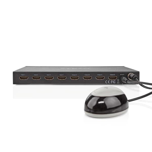 4x4 HDMI Matrix Switch, 4K@60Hz, Fjärrkontroll