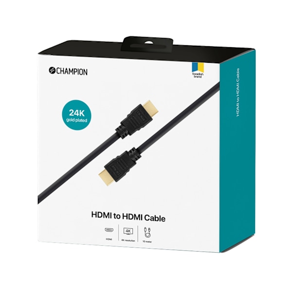 HDMI-kabel Ha-Ha Svart 10.0m