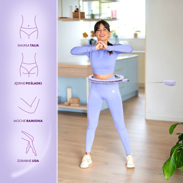 Magnetisk viktad Hula-båge med disk, violett