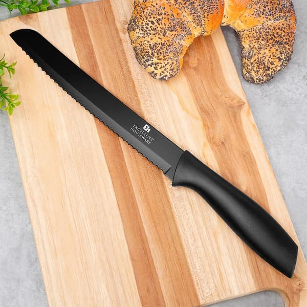 Brödkniv stål svart 32 cm