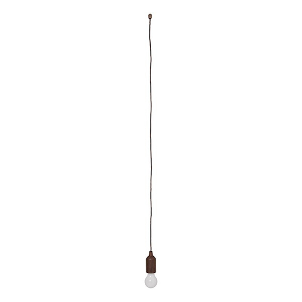 Retro lampa trämotiv med sladd 90cm