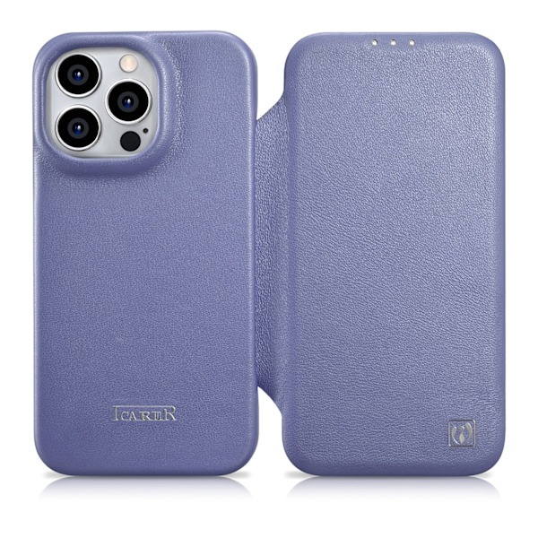 iPhone 14 Pro Max magnetisk flip cover MagSafe CE Premium Læder lys lilla