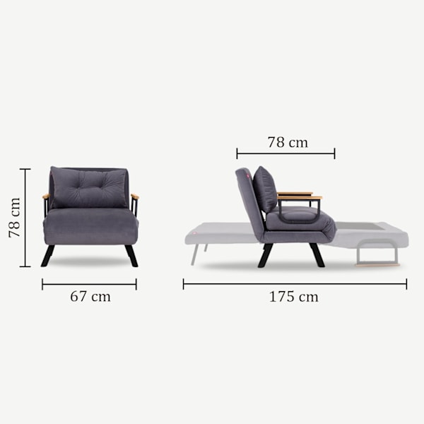 1-sæders sovesofa Sando Single - lysebrun v2