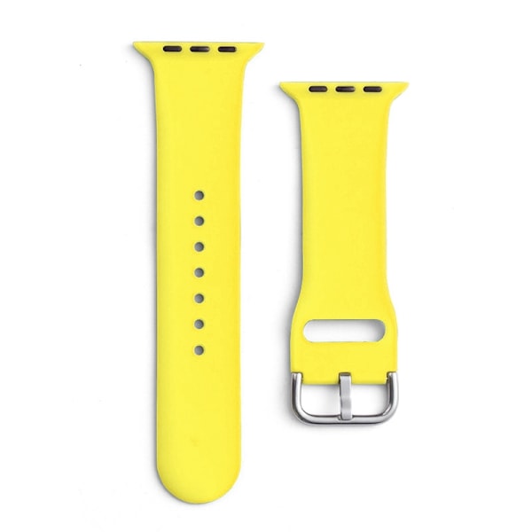 Silikonihihna APS keltainen Apple Watch 2-9/SE 38/40/41mm