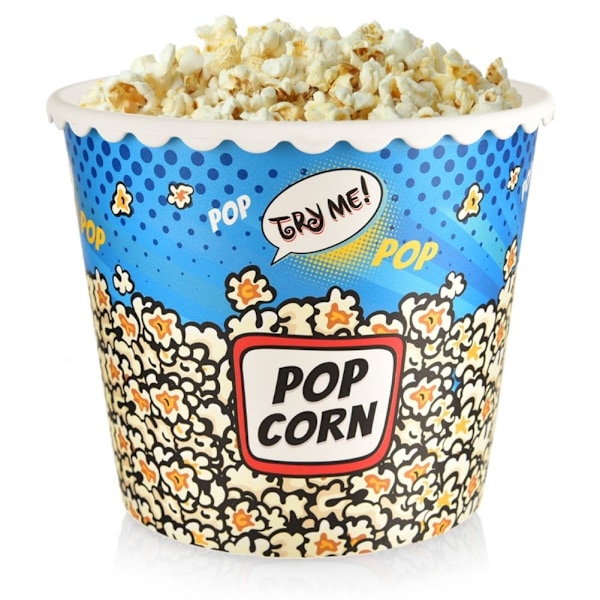 Popcorn-kulho elokuvailtoille, uudelleenkäytettävä 2,3 litraa