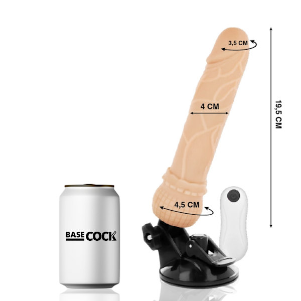 Basecock - Realistic Vibrator Remote Control Flesh 19,5 cm -O- 4 cm