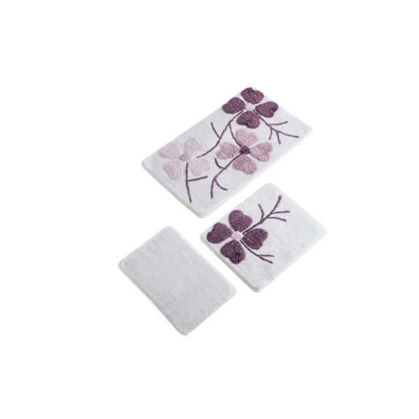 Akryl Badmatta Set (3 delar) Kircicegi - Rosa