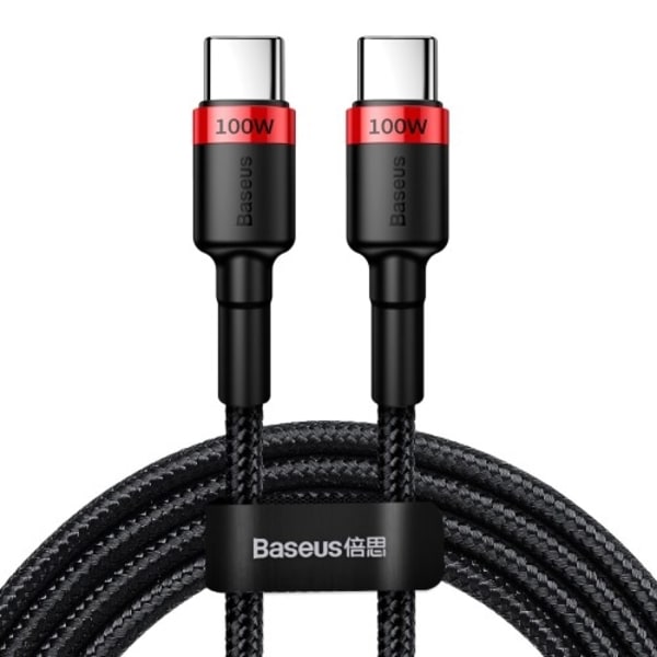 Baseus Cafule USB-C-kabel 100W, PD2.0 2m - Rød/sort