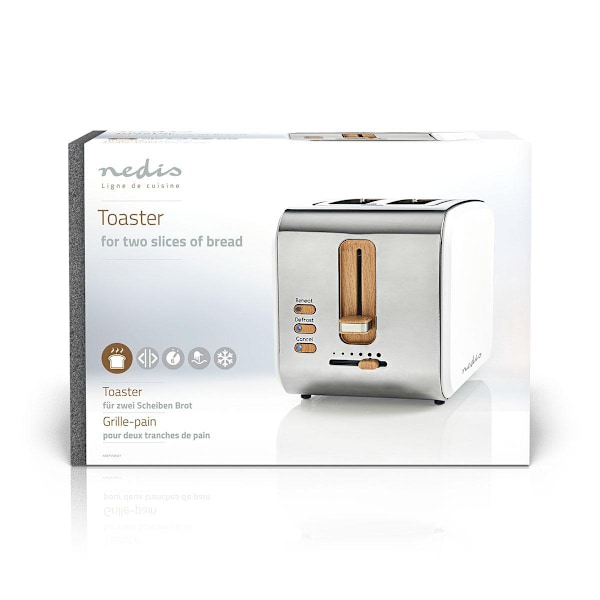 Brødrister | Soft Touch-serie | 2 Pladser | Niveau: 6 | Optøningsfunktion | Hvid