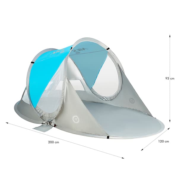 Pop Up -rantateltta, sininen, UV-suoja
