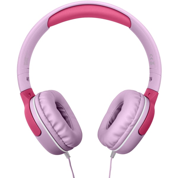 KidsBeat 2 Hörlurar volymbegränsade max 85dB 3,5mm-kontakt Rosa