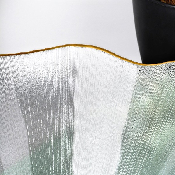 Salladsskål glas guld 21 cm, 1,2 l