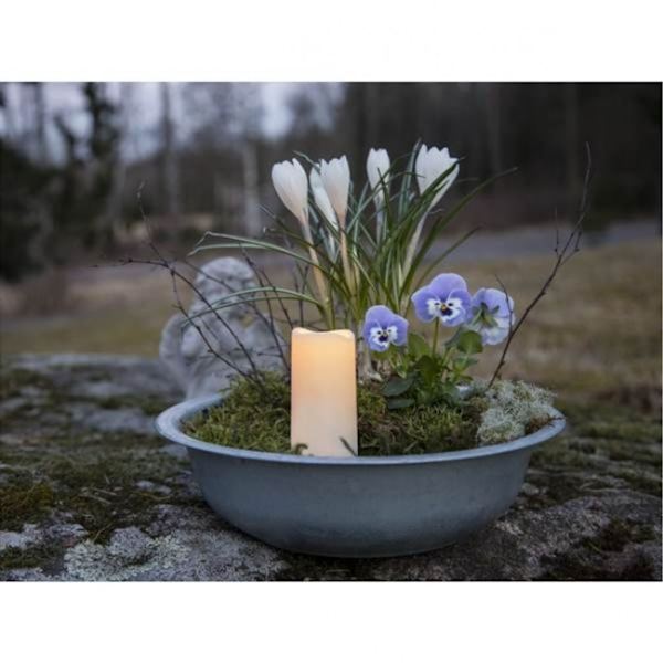 LED GRAV LJUS SERENE / 10 cm / Timer / Sensor / Batteri