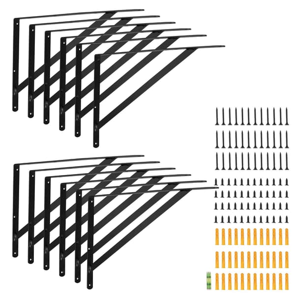 Hyllkonsoler, 45 x 30 cm, 12-pack, kapacitet 71 kg