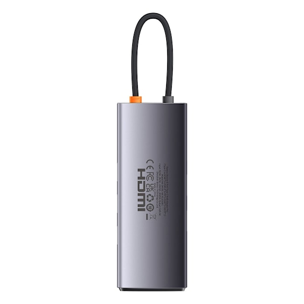 StarJoy HUB 8in1 USB-C 3xUSB HDMI RJ45 SD ja TF-kortinlukija PD harmaa