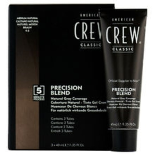 American Crew - PRECISION BLEND Natural Gray Coverage 4-5 (Medium Natural) - Toning hair mousse for gray hair 3 x 40 ml