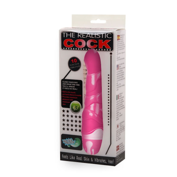Baile - Den realistiske hane Pink 21,8 Cm