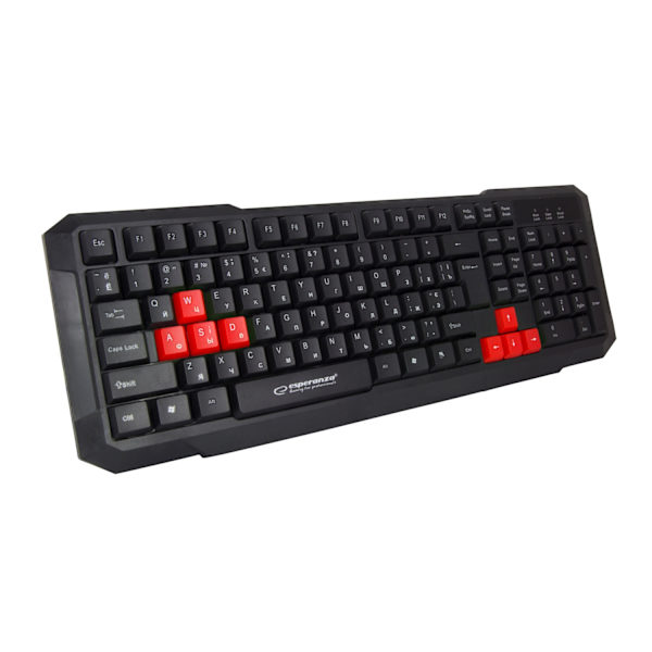 Esperanza Usb Gaming Tangentbord Aspis Röd ukrainsk layout