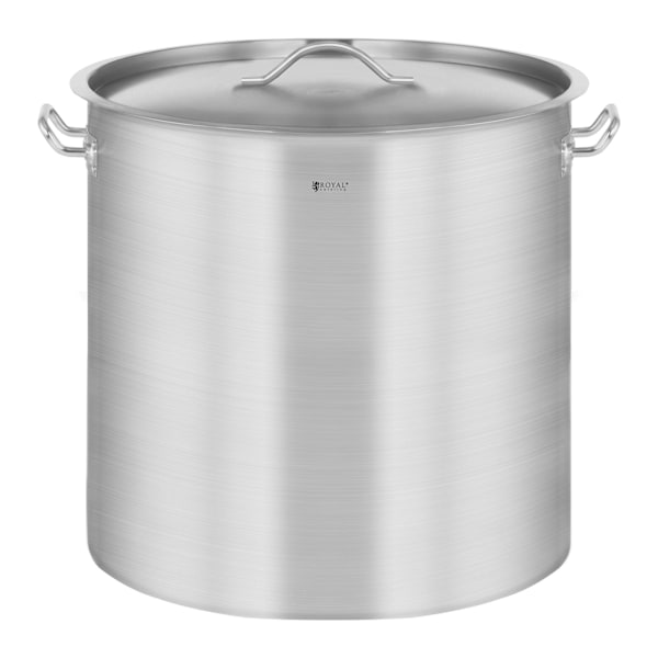 Cateringgryde med låg, rustfrit stål, til induktionskomfur, 36 L