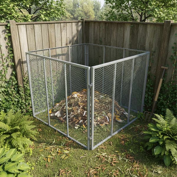 Stålkompostbeholder, 800 l kapacitet, åbent design