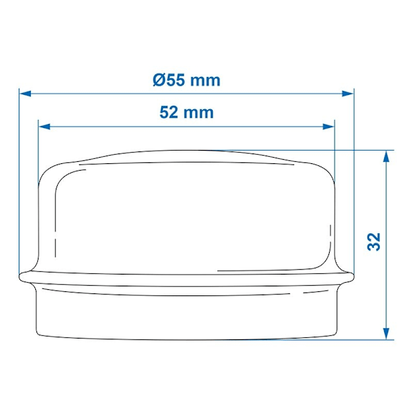 Napakansi Ø52mmx26mm, sopii Knott/Hahn/Nieper läpipainopakkauksessa